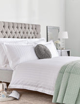 Laura Ashley Shalford White  Duvet Cover and Pillowcase Set
